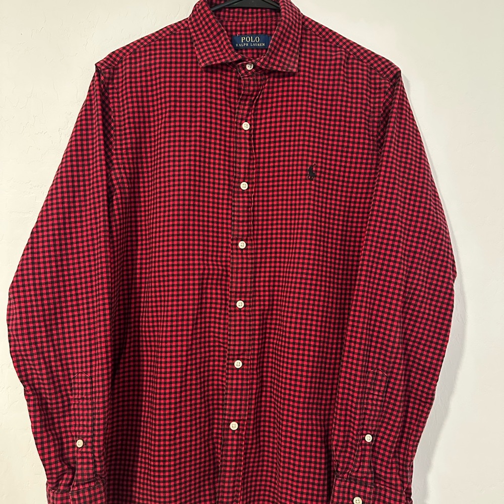 Polo by Ralph Lauren Men's Red Checkered Shirt